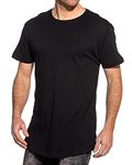 Urban Classics Men's Shaped Long Tee T-Shirt, Black, XL, 1