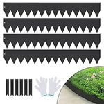 VEVOR Steel Landscape Edging, 4-Pack Steel Garden Edging Borders, 40" L x 6" H Strips, Hammer-in Edging Border with 6 Clips, Bendable Metal Landscape Edging for Yard, Garden, Lawn