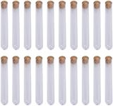 EHJRE Set of 20 Glass Test Tubes with Natural Cork Stoppers, 15mmx100mm