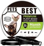 2 Pcs Cat Repellent Collar, Cat Repellent Treatment Collars, Adjustable Waterproof Collar for Cats Puppy, One Size Fits All Breeds, 16 Months Protection (Black)
