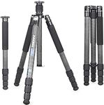 Carbon Fiber Tripod-INNOREL RT85C Without Ballhead Super Professional Tripod Monopod Heavy Duty Stand Support for Digital DSLR Camera Black