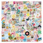 Ptyism 200 Pcs Aesthetic Stickers，Vsco Sticker Aesthetic Sticker Set丨Waterproof Stickers，Vinyl Stickers Vinyl Decal Stickers For Sticker Laptop Computer,Scrapbook,Guitar,Water Bottle,Mobile Phone etc.