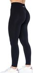 AUROLA Dream Collection Workout Leggings for Women High Waist Seamless Scrunch Athletic Running Gym Fitness Active Pants Dark Black