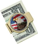 Coin Money Clip JFK Half Dollar with American Eagle