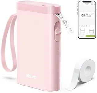 Nelko Label Maker Machine with Tape, P21 Bluetooth Label Printer, Wireless Mini Label Makers with Multiple Templates for Organizing Office Home, Pink