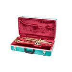 Crossrock Bb Trumpet Case | ABS Molded Hardshell with Security Lock, Metal Feet, and Detachable Strap-Mint Blue (CRA862TRMB)