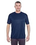 Clementine Men's Cool & Dry Basic Performance Tee, Navy, 4X-Large