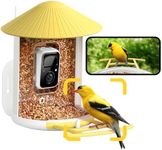 NETVUE by Birdfy AI Smart Bird Feeder with Camera, AI Auto Capture Each Bird Come & Identify 6000+ Bird Species, Cloud Store Bird Videos & Birdwatching On Live, Ideal Gift (Yellow)