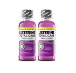 Listerine Total Care Fresh Mint Antiseptic Mouthwash, Travel Size 3.2 Ounces (95ml) - Pack of 2