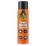 Gorilla Heavy Duty Spray Adhesive, 400ml – Fast Drying, High Strength Mist Spray that Dries Clear | Permanently Bonds Wood, Metal, Fabric, Glass, Leather, Stone, Ceramics & More