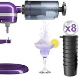 Jooke Shaved Ice Attachment for Kitchenaid Stand Mixer,Ice Crushers for Home Use,Homemade Shaved Ice Maker,Snow Cone Machine for Kitchenaid Ice Shaver with 8 Reusable Ice Cube Mold,Instruction Manual