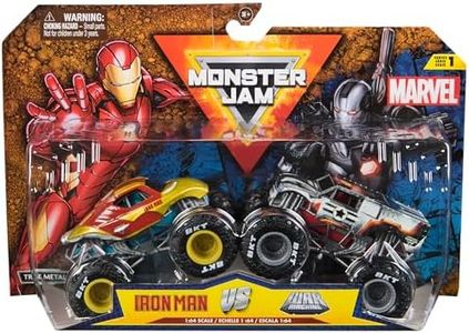 Monster Jam - Twin Pack Original Monster Trucks Marvel Superhero Design 1:64 Scale 1:64 Scale Ages 3+ (Assorted Truck Pairs, Random)