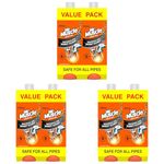 Mr Muscle Drain Unblocker, Sink & Drain Cleaner, Fast Acting Heavy Duty Drain Gel, Dissolves Clogs, Works 3x Better Than Bleach, Safe for All Pipes, Duo Pack, (2 x 1L) (Pack of 3)