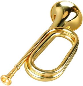 Military Style Trumpet C Key Brass Easy to Play Trumpet with Mouthpiece for Beginners Prezzie (Gold)
