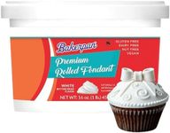 Bakerpan Premium Rolled White Fondant for Cake Decorating, Buttercream Flavor - 1 Pound