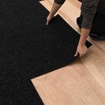 Mohawk Home Intrepid Peel & Stick Carpet Tile Solid Black 2' x 2' Set of 10 Perfect for Indoor & Outdoor Residential and Commercial Floors