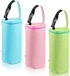 Mimorou 3 Pack Insulated Baby Bottle Bags Breastmilk Cooler Bag Portable Travel Baby Bottle Bag Thermal Insulated Bottle Bag Daycare Baby Bottle Holder Tote for Newborn Toddler Green Blue Pink