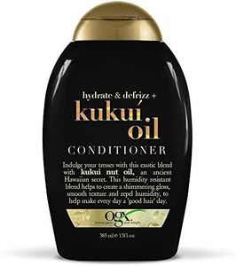 OGX Hydrate & Defrizz Kukui Oil Conditioner | Kukui nut oil infused blend helps Moisturizing Oily, Greasy, Curly, Frizzy, Shine Hair 385 ml