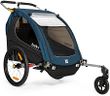 Burley Encore X | 2-Seat Bike Trailer & Stroller with Suspension, Padded Seats, Weather-Resistant Cover & Compact Fold