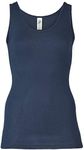 Engel, Women's Sleeveless Thermal Vest, Organic Merino Wool/Mulberry Silk (UK 10-12 - EU 38/40, Marine)