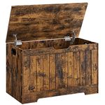 VASAGLE Storage Chest, Storage Bench with 2 Safety Hinges, Shoe Storage Bench, Rustic Style, 40 x 76 x 48 cm, for Hallway, Bedroom, Living Room, Rustic Brown LHS011T01