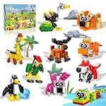 Party Favors for Kids 10 Pack Mini Animal Figures Easter Gifts for Kids Building Blocks Toys Set Christmas Easter Basket Stuffers Party Favors Goodies Bags Classroom Prizes for Kids Boys Girls Age 6+