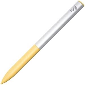 Logitech Pen Rechargeable USI Stylus Designed for Learning, Works with Chromebook Certified, No Pairing, Soft Non-Slip Grip - Silver/Yellow