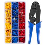 Wire Terminals Crimping Tool Kit with 0.5-6mm² Wire Crimper and 700PCS Wire Connectors Standard Insulated Ratcheting for Crimping and Automotive Wiring