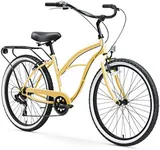 sixthreezero Around The Block Women's Beach Cruiser Bike, Hybrid Bicycle with Rear Rack