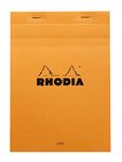 Rhodia 16600C Basics Orange Stapled Line + Margin Ruled Notepad - No. 16 - A5-210 mm x 148 mm