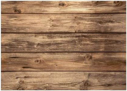 WOLADA 7X5FT Rustic Wood Wall Backdrop Natural Brown Wooden Board Photography Background Baby Shower Birthday Party Cake Table Decoration Banner Backdrops Photo Booth Prop 11839