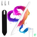 Active Stylus Pen for Touch Screens, Fast Charging Stylus Pen for Samsung/iPhone/Android Tablets & Smart Phones, Universal Stylus Pencil for Drawing/Writing