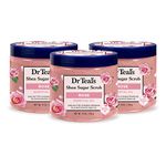 Dr Teal's Shea Sugar Body Scrub, Rose with Essential Oil, 538g | Pack of 3