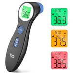 Femometer Forehead Thermometer for Adults and Kids, No-Touch Digital Infrared Thermometer with 3 Color Indicator, High Accuracy, 1s Fast Accurate Reading Baby Thermometer