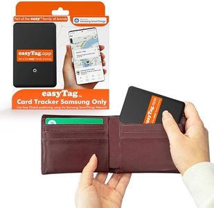 easyTag.app Card Tracker (Samsung Only) - Slim and Durable Smart Tag for Wallets, Bags, Suitcases and Luggage. Rechargeable Smart Tag Compatible with Samsung SmartThings App