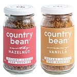 Country Bean Instant Coffee Powder With Hazelnut & Vanilla Flavors, 50 Gram-Pack Of 2, Bottle, 100 Gram