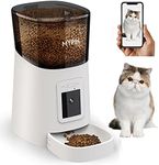 Automatic Cat Feeder, MYPIN 2.4G WiFi 6L Cat Food Dispenser, Cat Feeder Automatic with Timer, 1080P HD Video with Night Vision, 10s Voice Recording, Up to 20 Portions 12 Meals Per Day for Cats