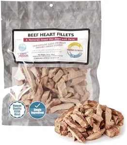 Fresh Is Best - Freeze Dried Healthy Raw Meat Treats for Dogs & Cats - Beef Heart Fillets