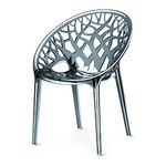 Nilkamal CRYSTALPC Plastic Mid Back with Arm Chair | Chairs for Home| Dining Room| Bedroom| Kitchen| Living Room| Office - Outdoor - Garden | Dust Free |100% Polypropylene Stackable Chairs | Set of 2