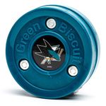 Green Biscuit NHL Teams Original Passing/Handling Training Puck (San Jose Sharks) - Off-Ice/Street Hockey Puck