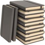 Simply Genius A6 Pocket Size Mini Notebooks with Hardcover - Ruled Small Pocket Journal Set for School, Home & Office - 124 pages (3.7" x 5.7") with Inner Pocket (Gray, 12 Pack)