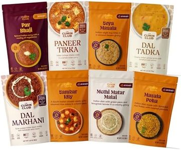 The Cumin Club Indian Meal Kit - Easy, Healthy, and Irresistibly Flavorful - Instant Meals Effortless Cooking & Wholesome Goodness - Ready to Eat Indian Food (Pack of 8)