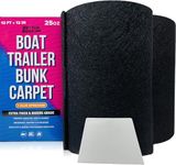 Boat Trailer Bunk Carpet, Black Marine Carpet, 12" x 13' Replacement for Trailer Bunk Boards, Boat Lift Bunks, and Runners, 2 Pack, Durable Bunker Material Covers