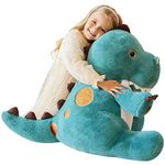 EARTHSOUND Giant Dinosaur Stuffed Animal Plush Toy,Large Jumbo 23" Cute Soft Toys,Big Size Huge Fluffy Plushy Oversized Fat Plushie,Gifts for Kids Girls Boys Girlfriend (23 inches, Lake Blue)