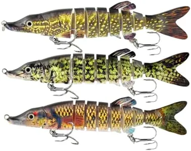 UOZAZE Fishing Lures Freshwater and Saltwater, Glide Bait for bass, Pike Lifelike Jointed swimbait for Bass Salmon Snook, ‎Slow Sinking Bass Fishing Lure, Gifts for Men, Catfish Bait, Fishing Stuff