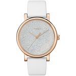 Timex Women's Crystal Opulence Watch, White/Gold, Stylish