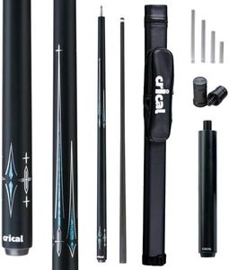 CRICAL Carbon Fiber Pool Cue Stick 58" Billiard Cue Sticks Professional Low Deflection Pool Sticks with 3/8 * 8 Pin Joint and 12.5mm Tip