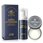 Tattoo Aftercare Kit, JVR Tattoo Soap & Tattoo Balm, Tattoo Foam Soap Cleanser To Clean Tattoos, Tattoo Balm for Tattoo Moisturizer & Color Enhancement & Tattoo Brightener with Gentle Ingredients - Organic