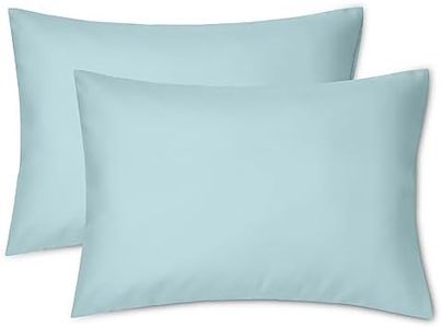 EXQ Home Toddler Pillowcases Zippered 13x18 Travel Pillow Case Set of 2, Small Pillow Case Fits Baby Pillow Sized 12x16, 13x18, Kids Pillowcases 2 Pack Machine Washable (Blue Coral)