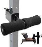 Lights Mountain Nordic Hamstring Curl Squat Rack Attachment, with Steel & Foam Padded Ankle Bar, Great for Hamstring Curls, Sit-ups, Bulgarian Split Squat, Ab Workout, Home Gym Fitness Equipment